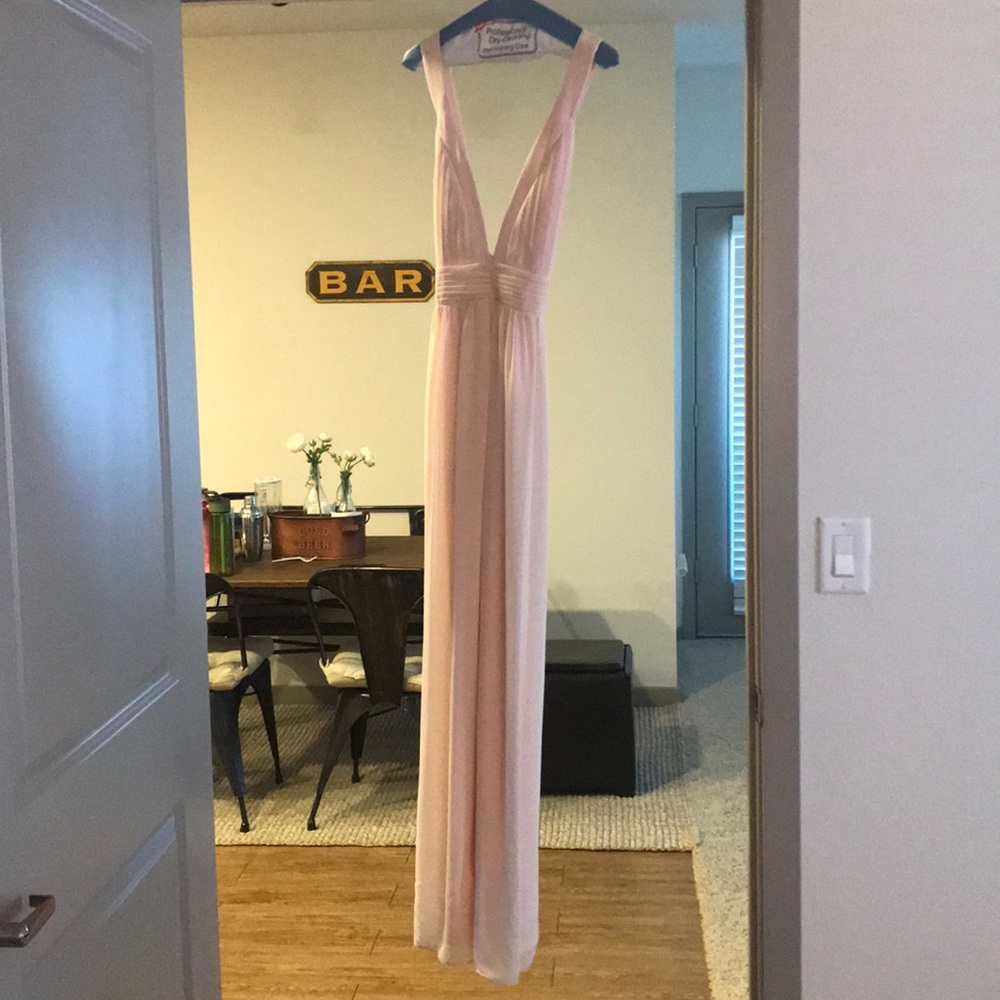 Blush bridesmaid dress